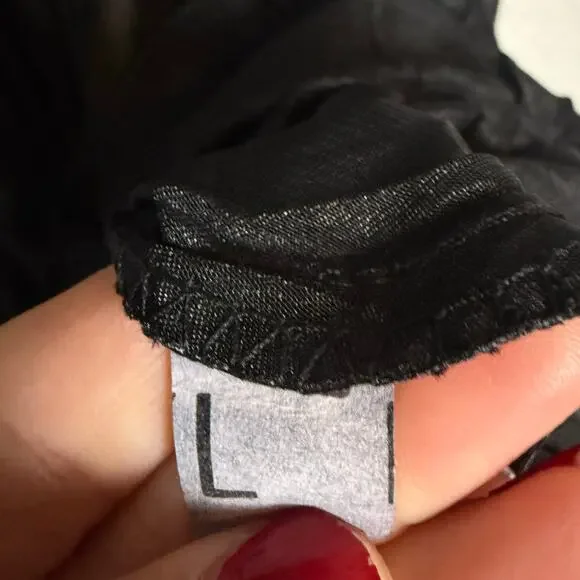 Komarov Black Crinkled Sleeveless Knee Length Fit & Flare Cocktail Dress Large - Picture 11 of 11